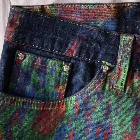 Versace Jeans Couture Artsy & Colourful Painted Jeans - Italy - Picture 10 of 11